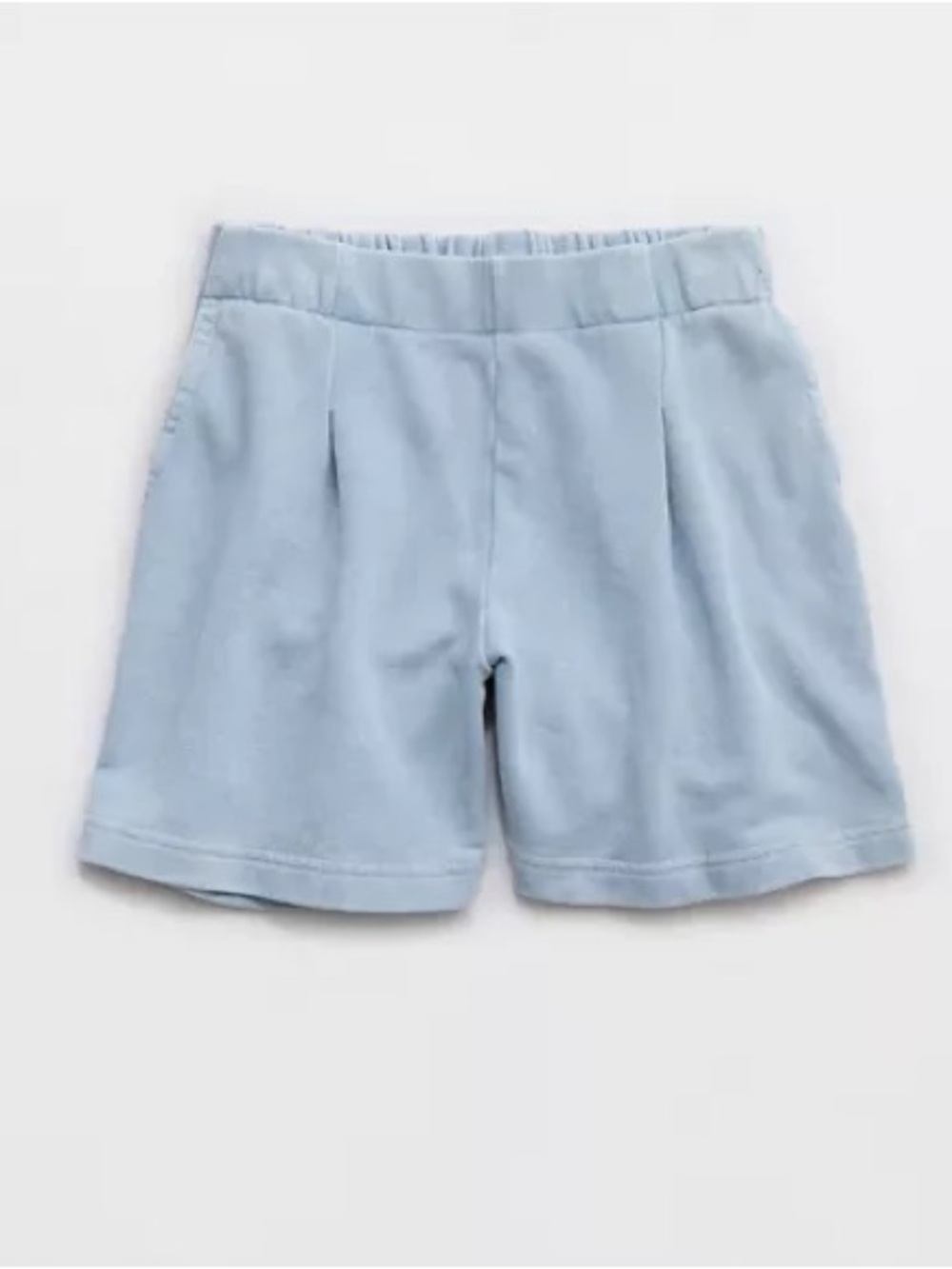 Aerie New Heights Trouser Fleece Shorts in Cloud